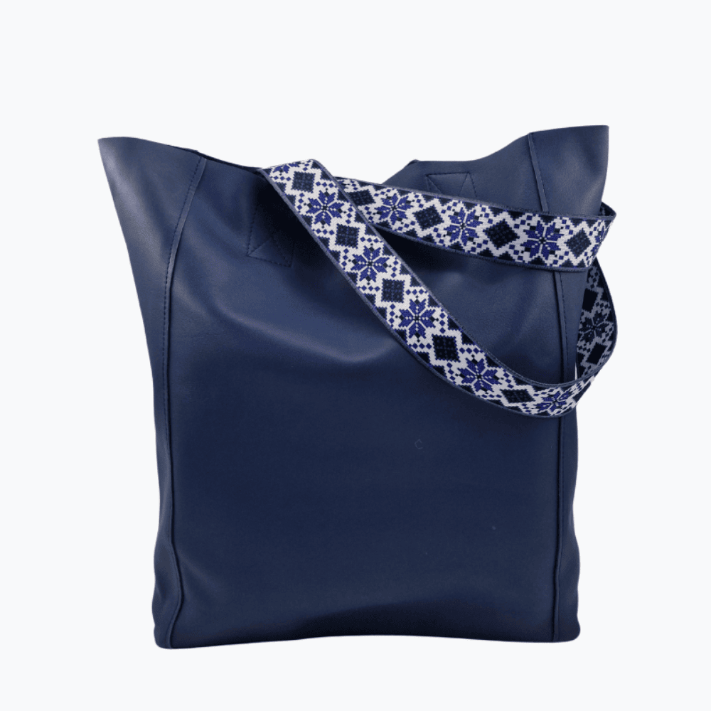 Tote Bag Leder JUNO | Blau