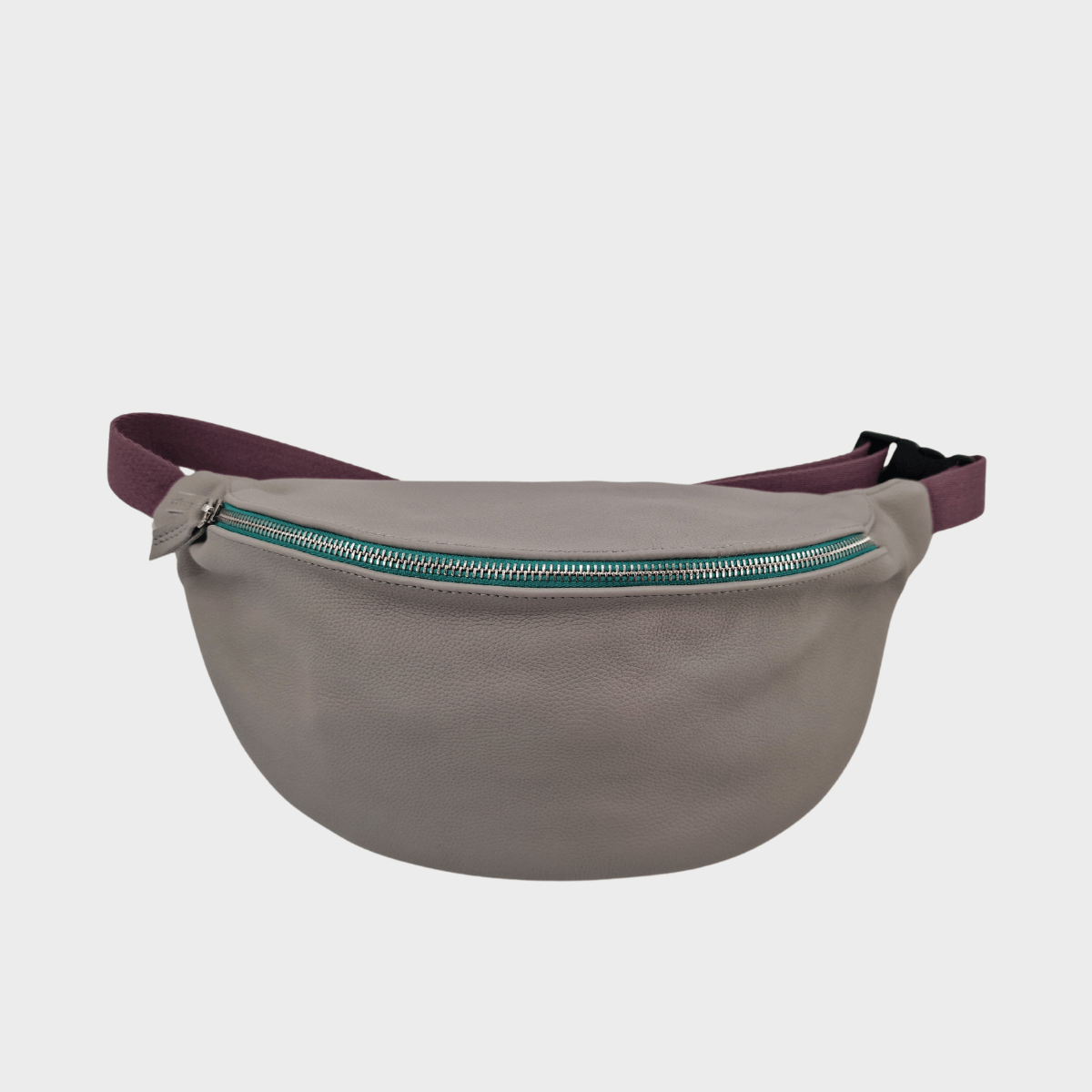 Bauchtasche Leder NARA | Grau & Lila