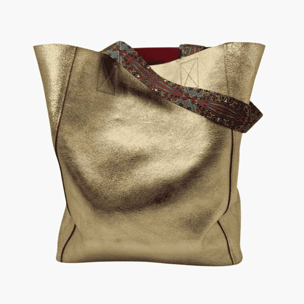 Tote Bag Leder LIMA | Gold