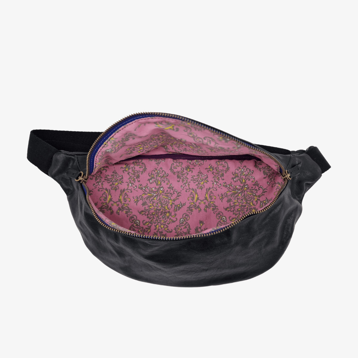 Bauchtasche Leder PORTO | Schwarz