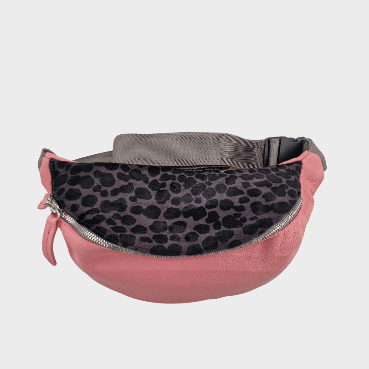 Bauchtasche Leder VILA | Pink & Grau