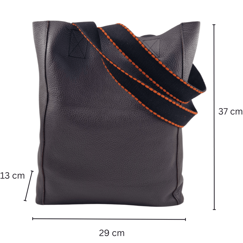 Tote Bag Leder NAPA | Dunkelnbraun