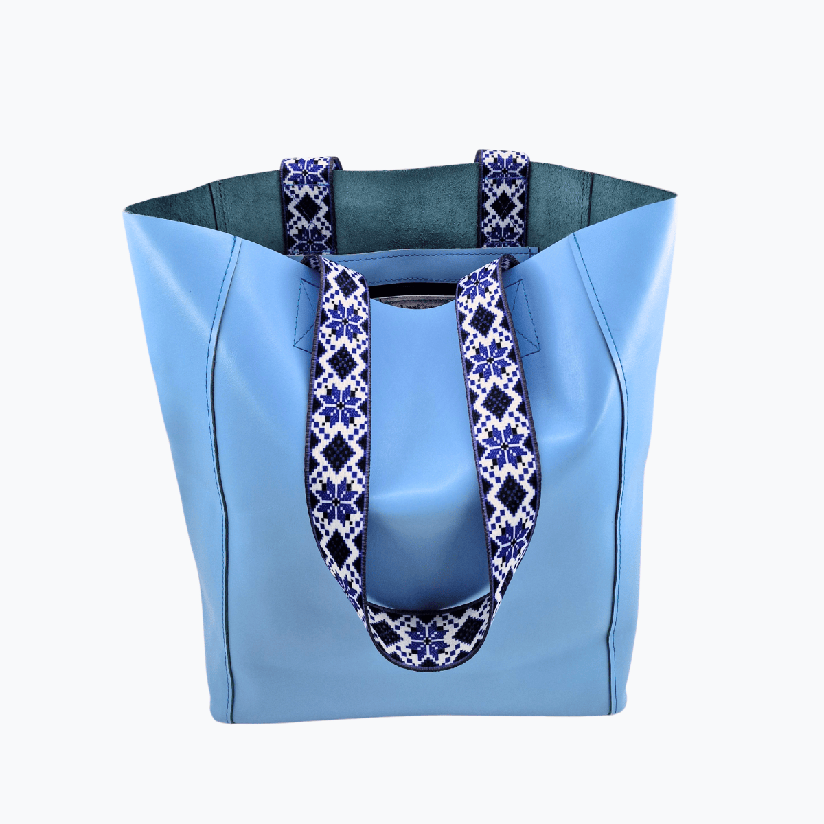 Tote Bag Leder SORIA | Hellblau