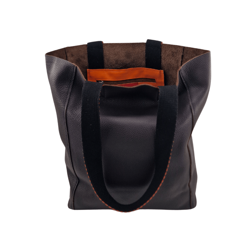 Tote Bag Leder NAPA | Dunkelnbraun