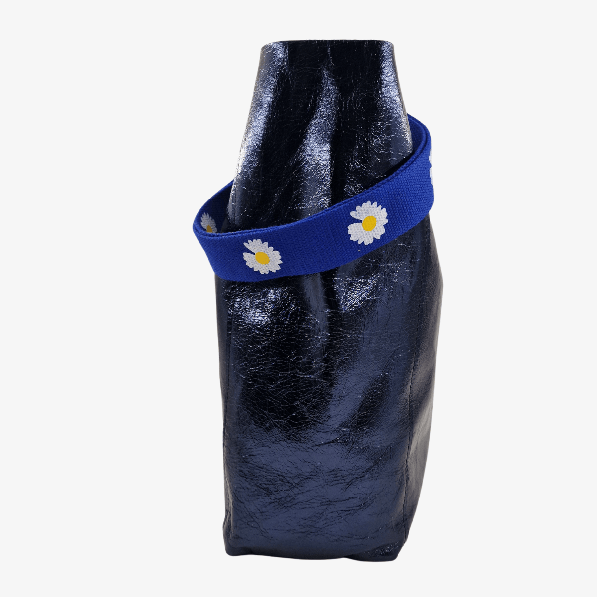 Tote Bag Leder LAGOS | Metallic Blau