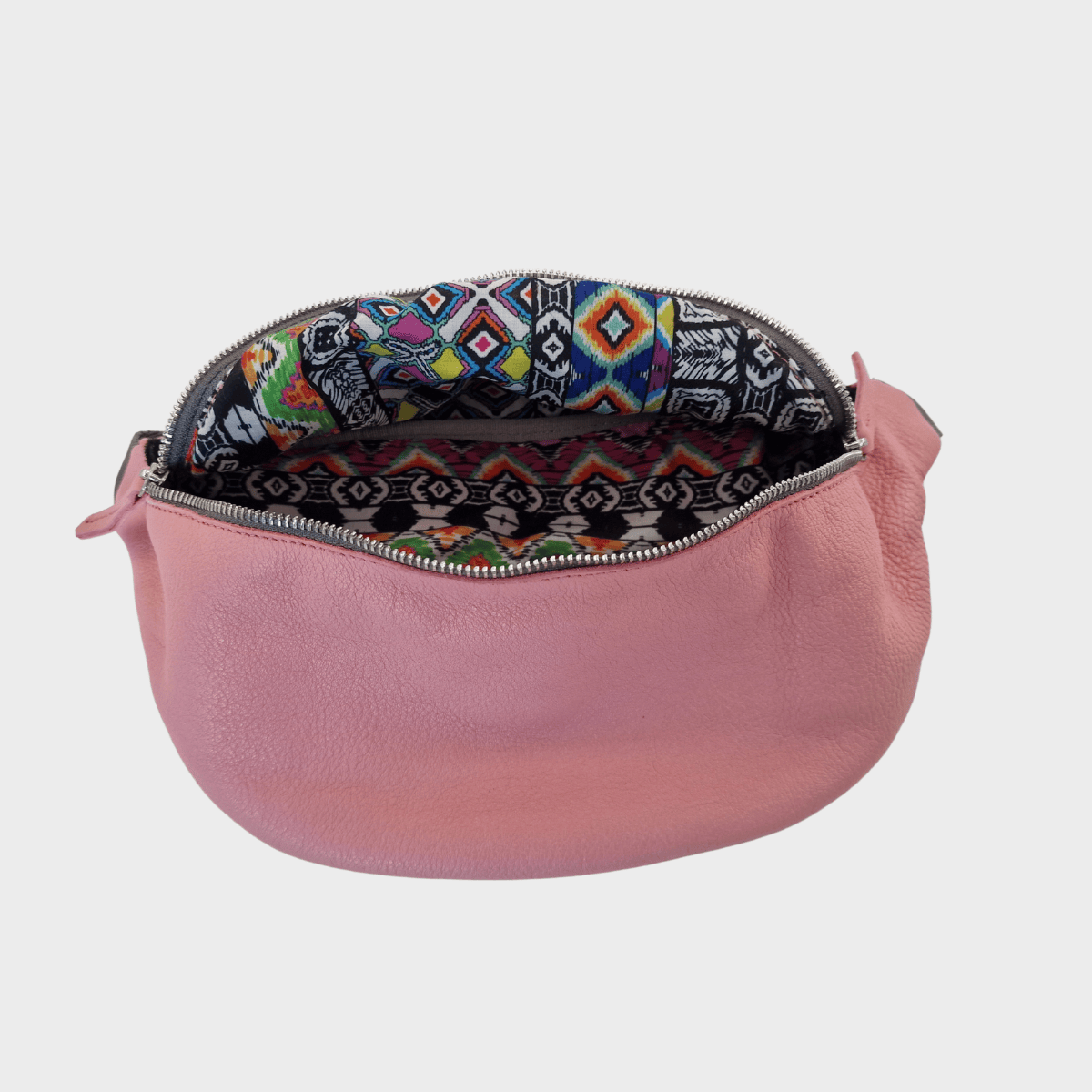 Bauchtasche Leder VILA | Pink & Grau