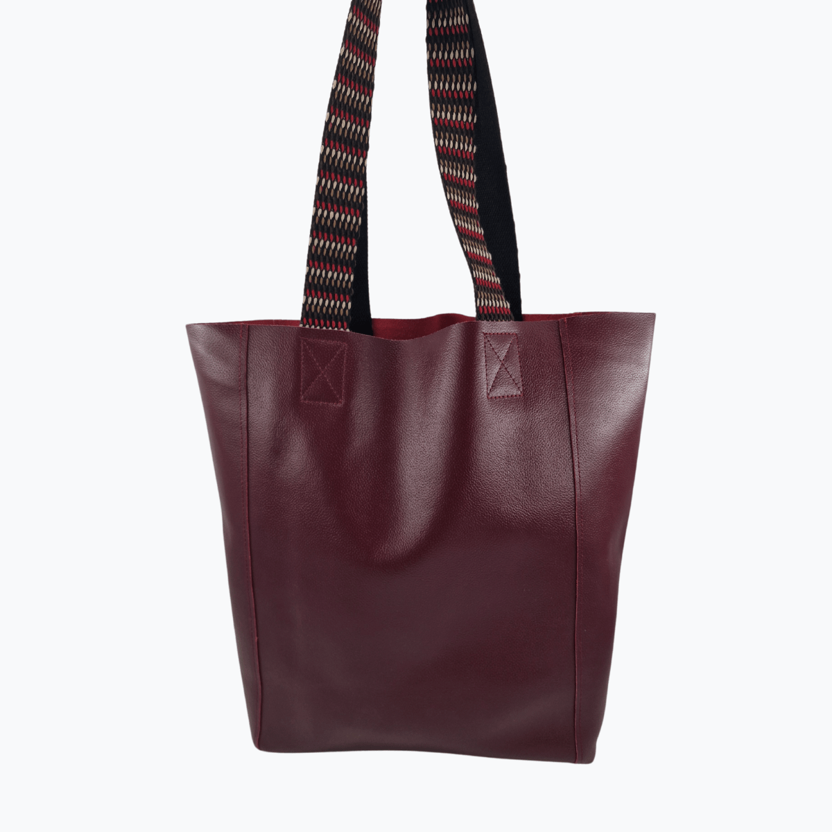Tote Bag Leder PRATO | Burgundy