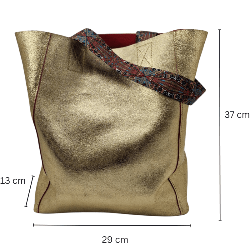 Tote Bag Leder LIMA | Gold